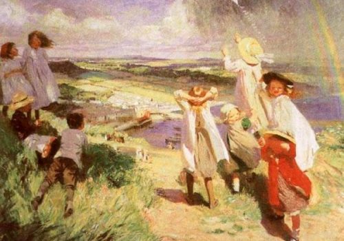 laura knight-flying-the-kite
